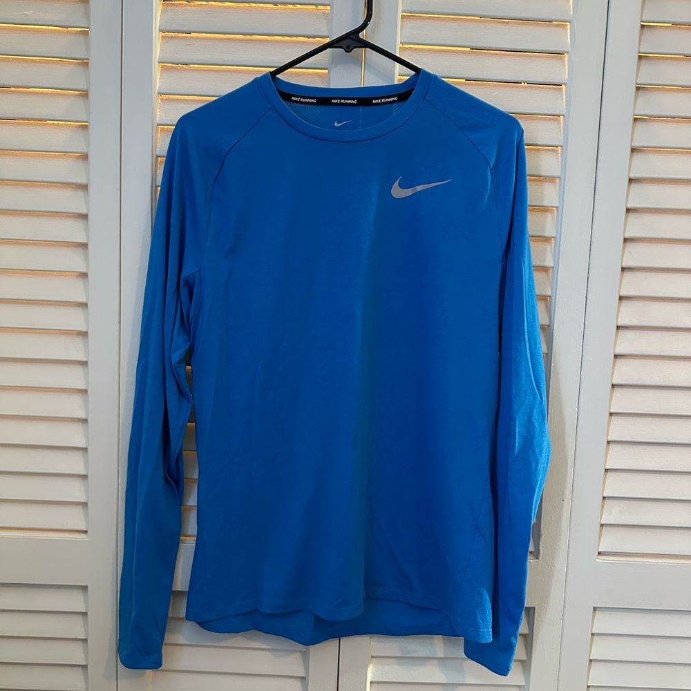 Nike Men's Vibrant Blue Long Sleeve Tee